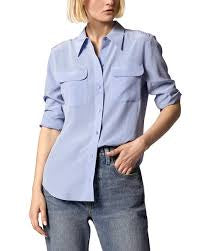 Equipment Blue Silk Shirt