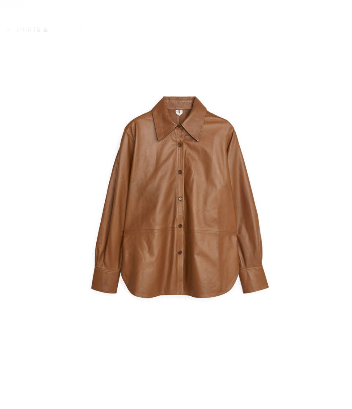 Arket Brown Leather Shirt