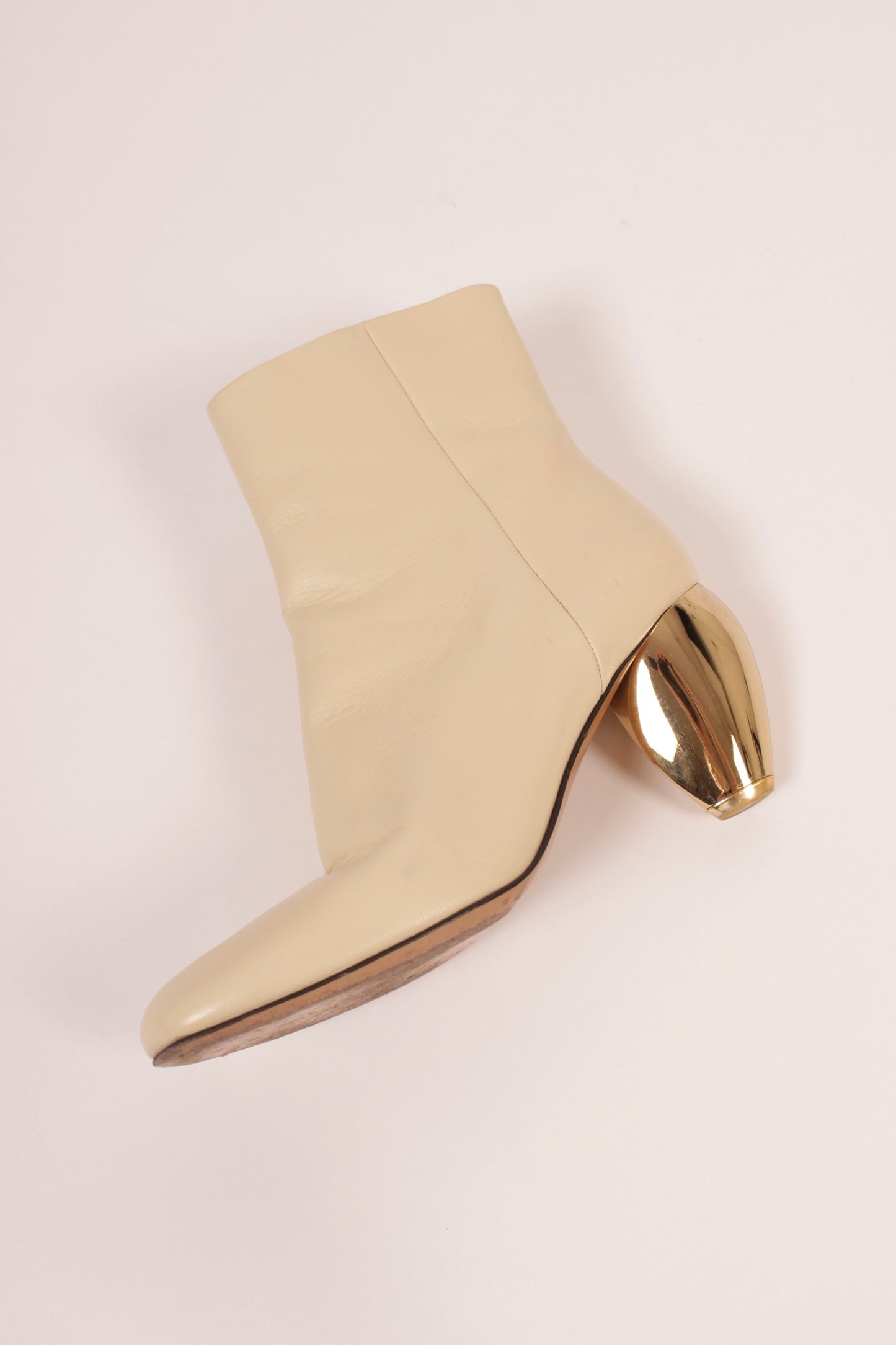 Valentino Gold Heeled Boots