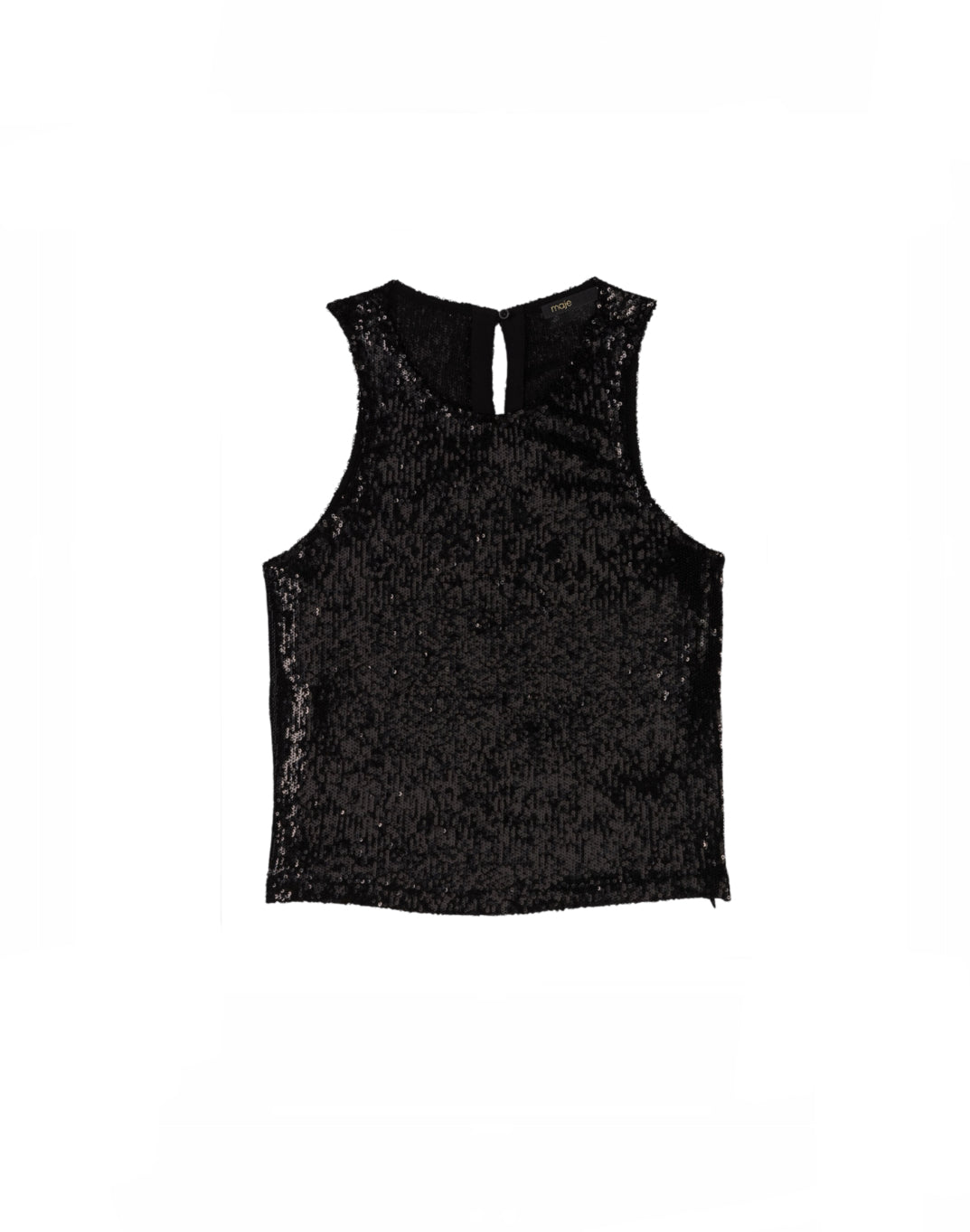 Maje Black Sequin Top