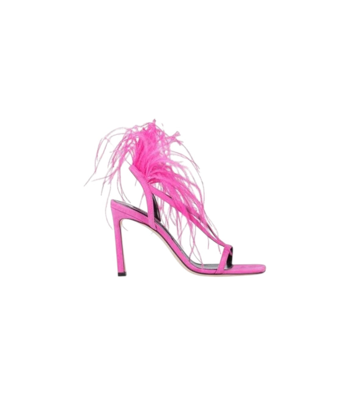Sergio Rossi Fuchsia Feather Sandals - new