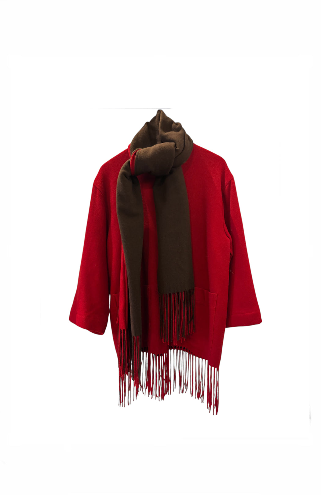 La Veste Wool Fringed Coat - nwt