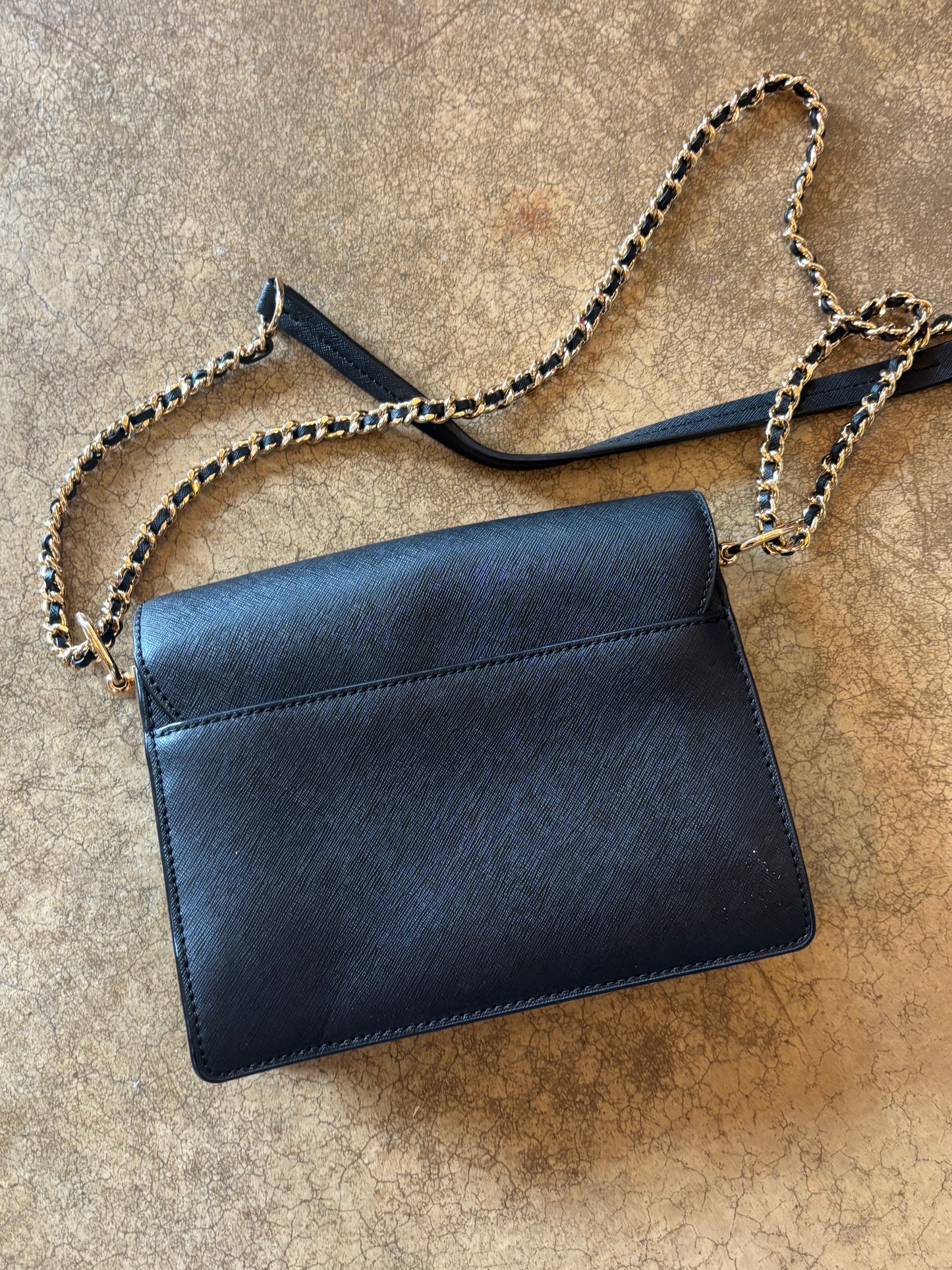 Tory Burch Robinson Black Leather Bag