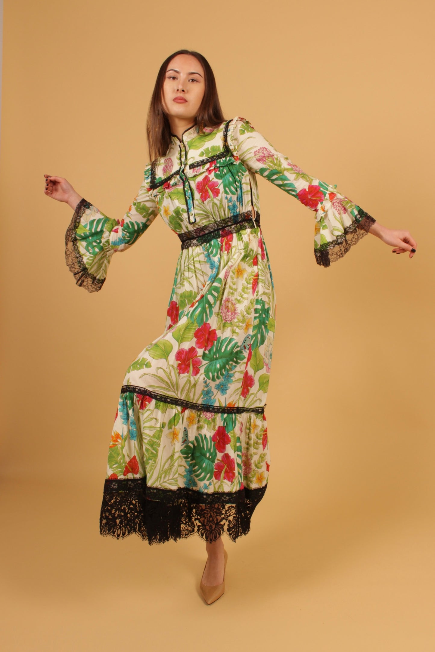 Gucci Tropical Print Dress