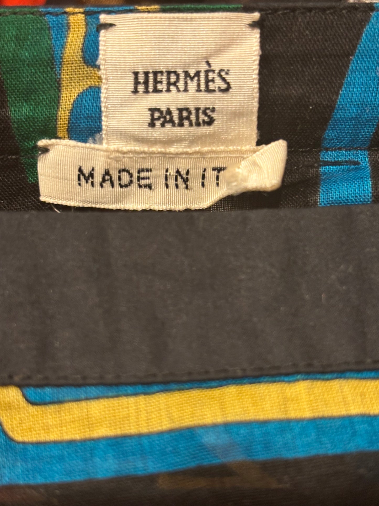 Vintage Hermes Cotton Folklore Top