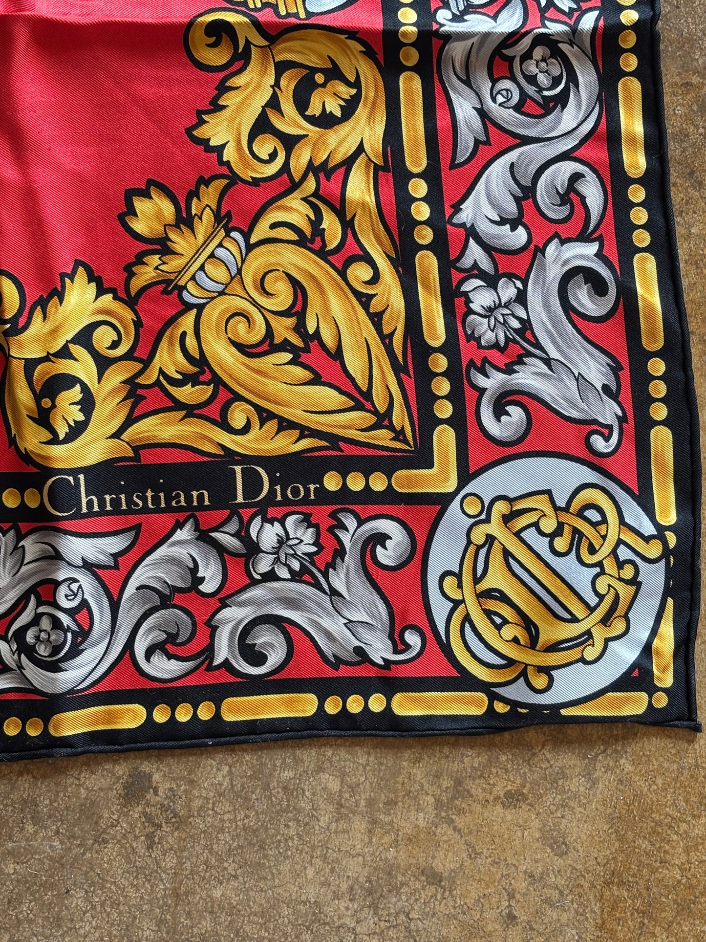 Vintage Christian Dior Silk Scarf
