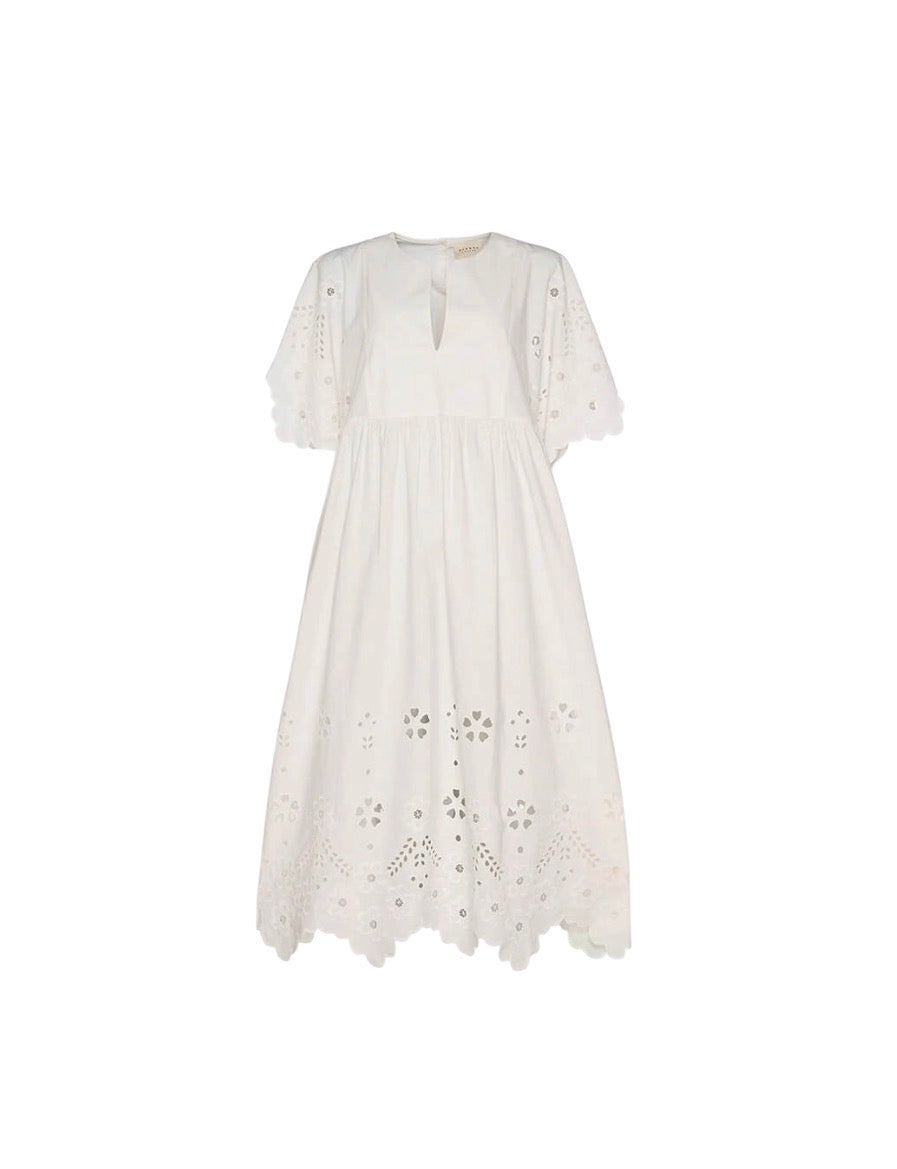Sissel White Broderie Dress