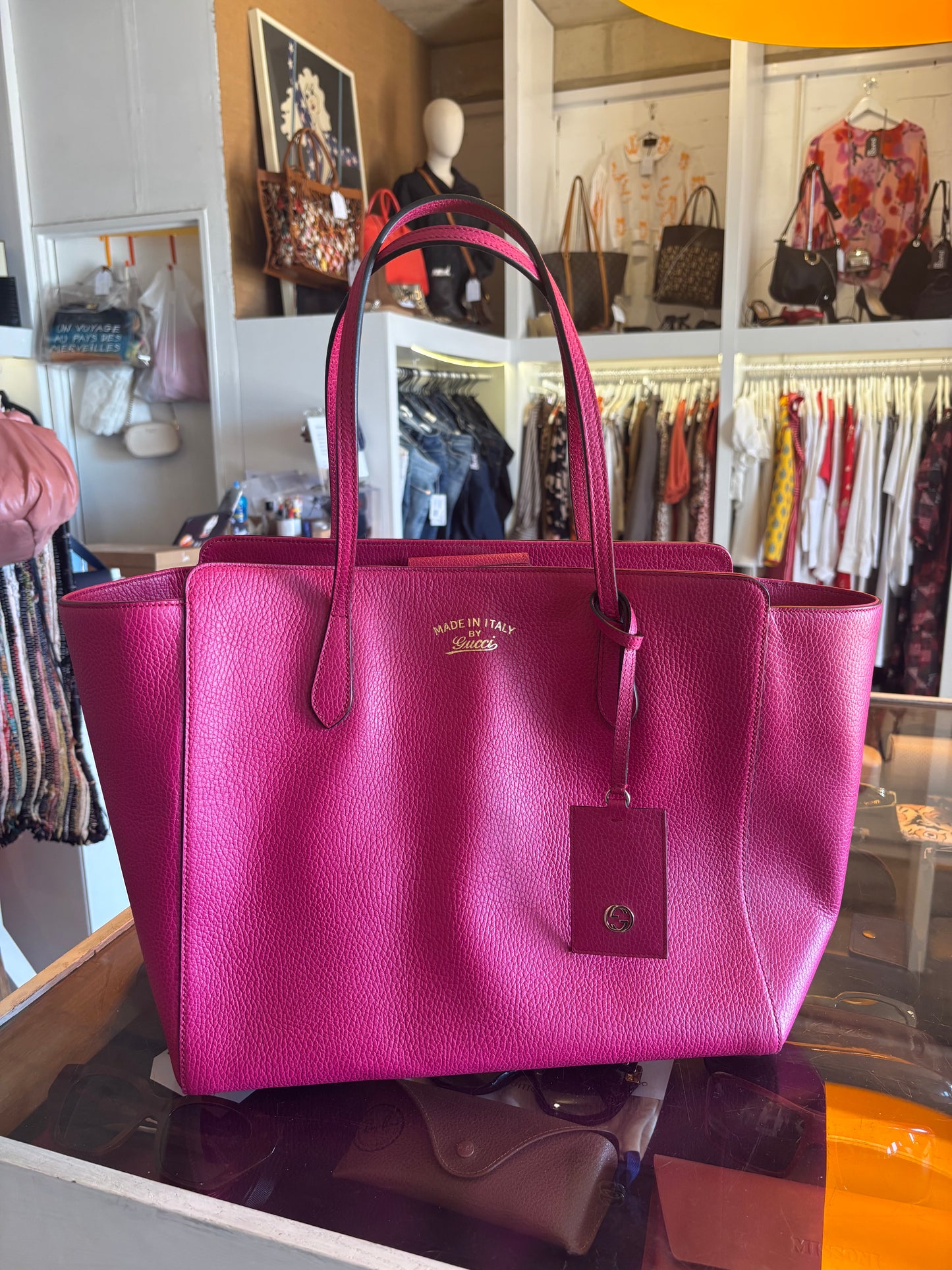 Gucci Pink Swing Tote