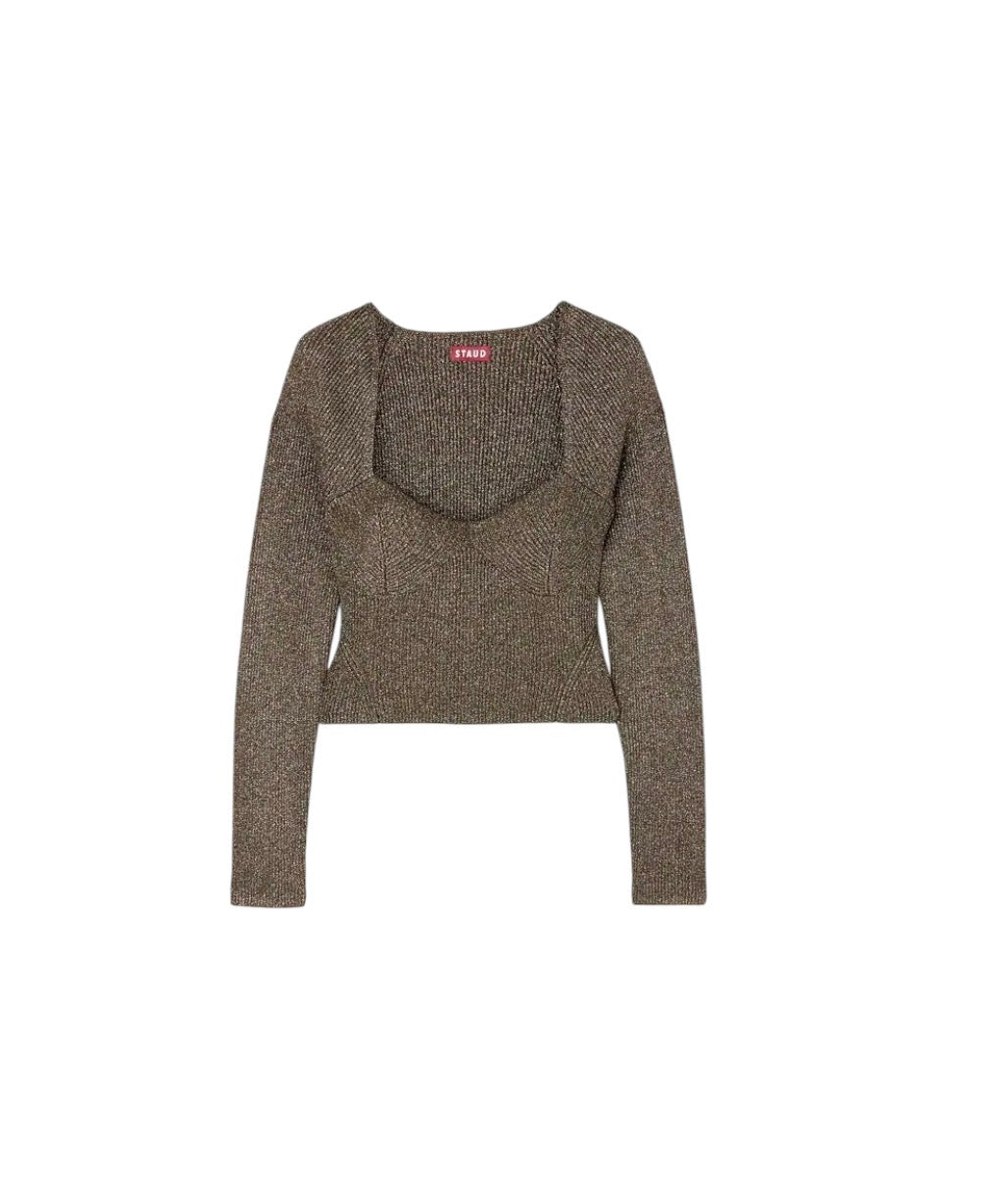 Staud Gold Lurex Top