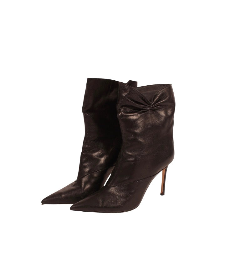 Jimmy Choo Black Leather Ankle Boots