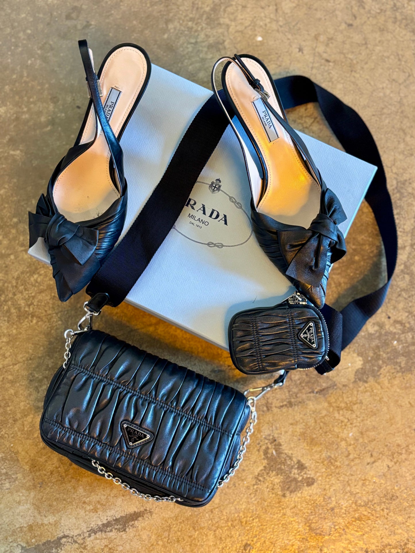 Prada Bow Kitten Heels