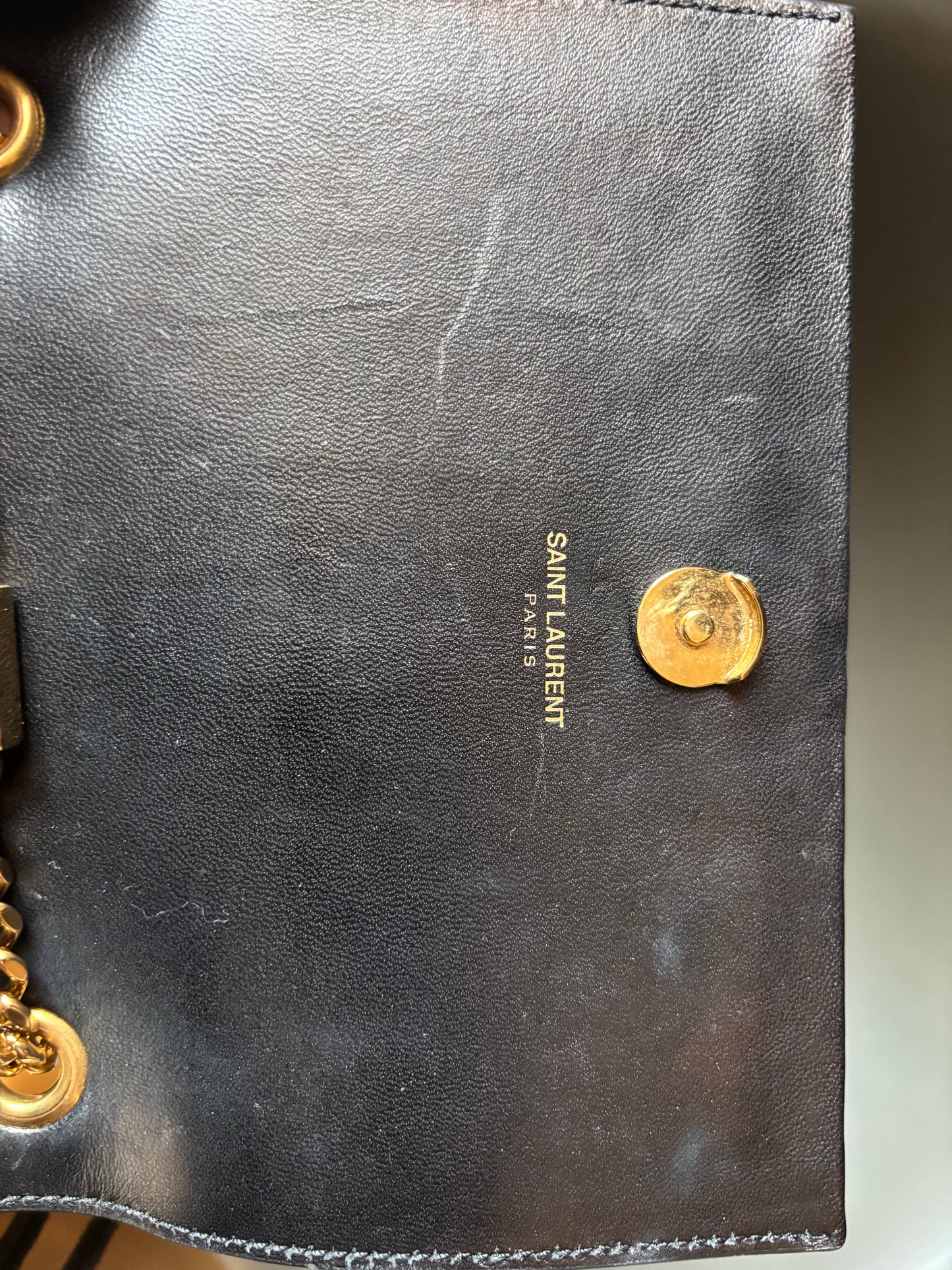 YSL Small Kate Black Suede Bag