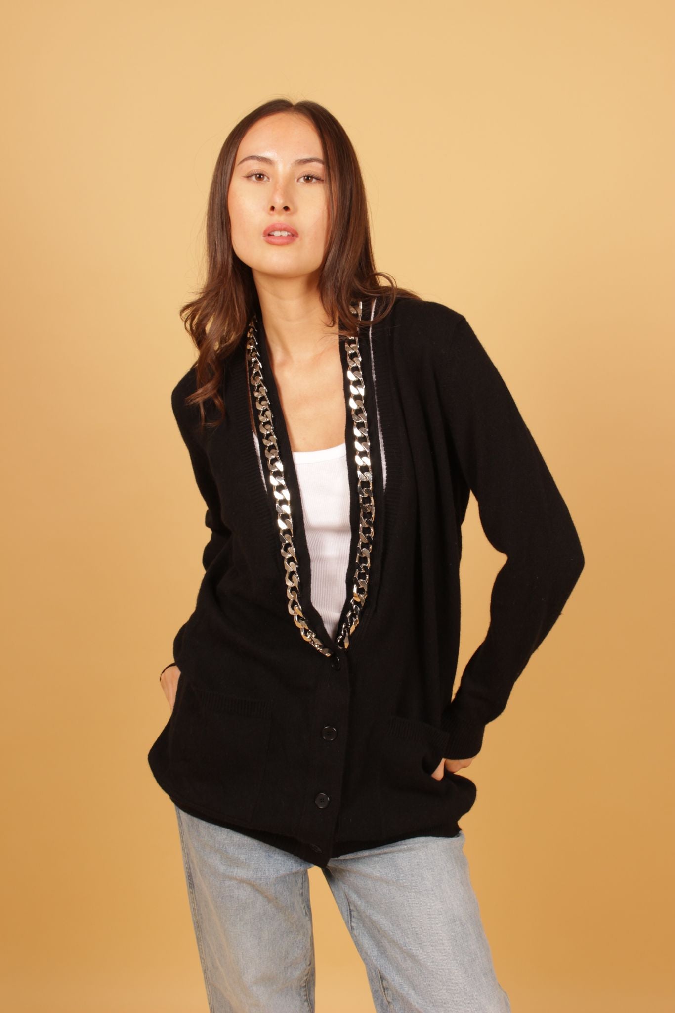 Givenchy Cashmere Chain Cardigan