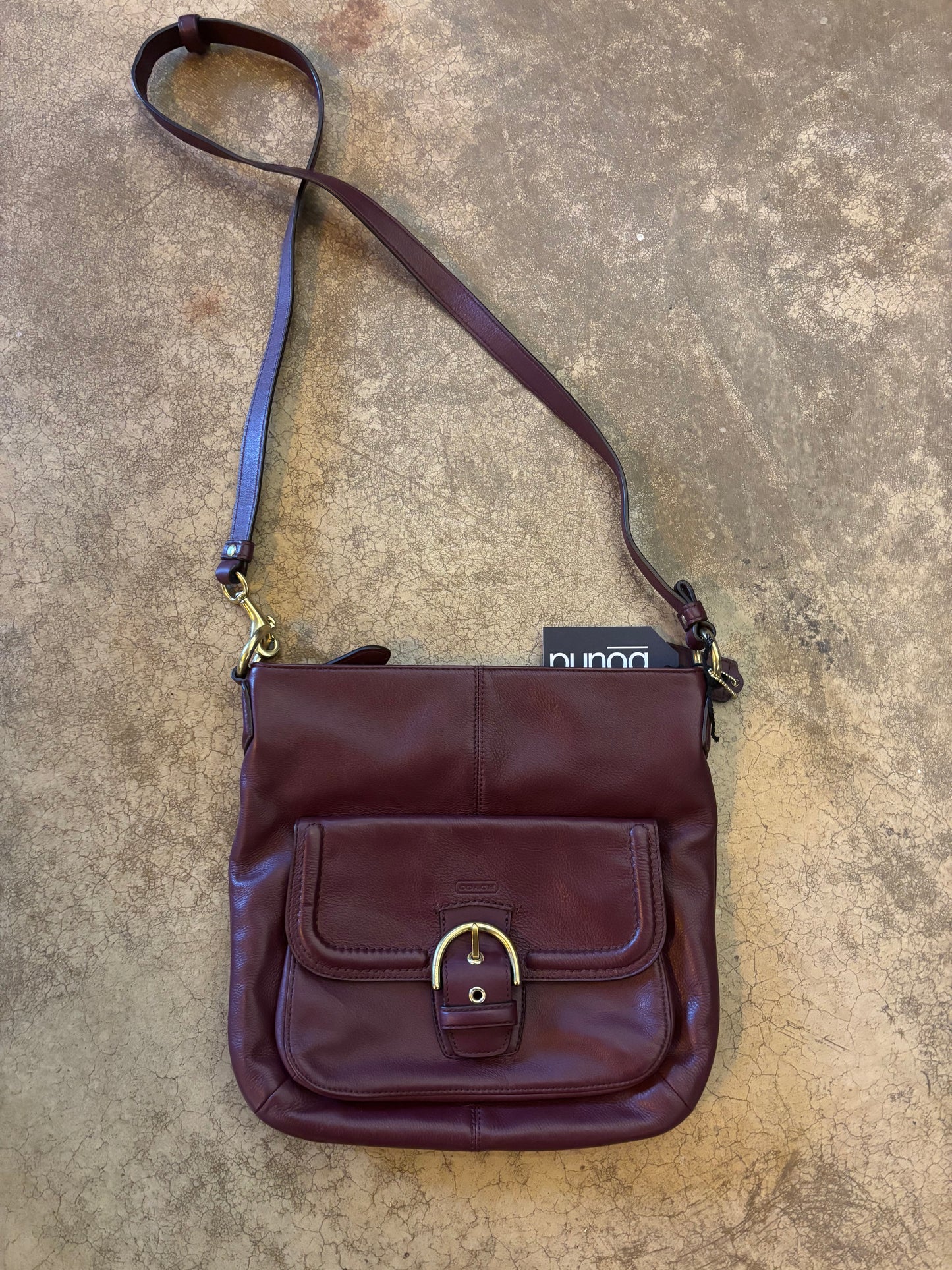 Coach Wine Leather Bag