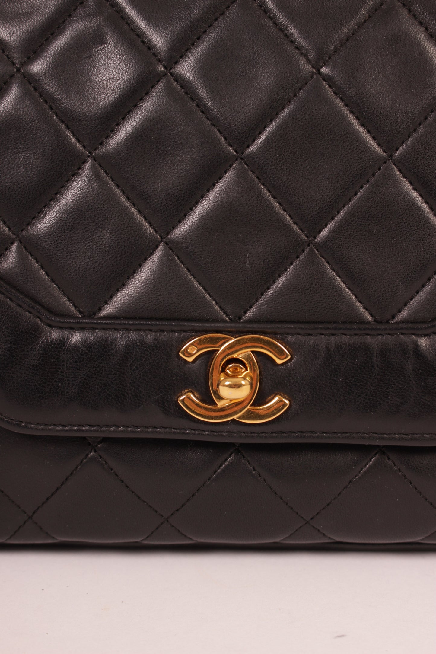 Vintage Chanel Lambskin Diana Flap Bag
