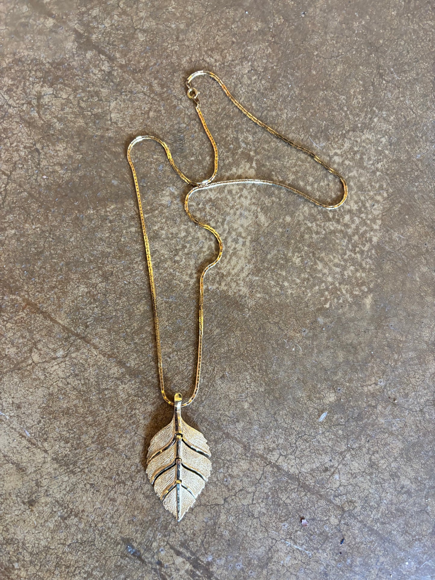 Vintage Leaf Necklace