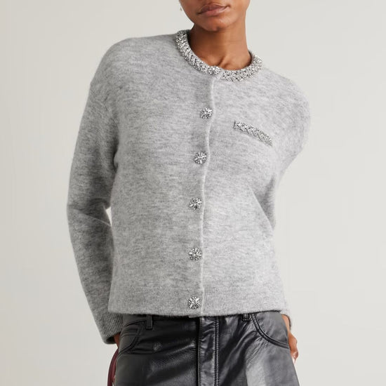 Self Portrait Crystal Embellished Cardigan