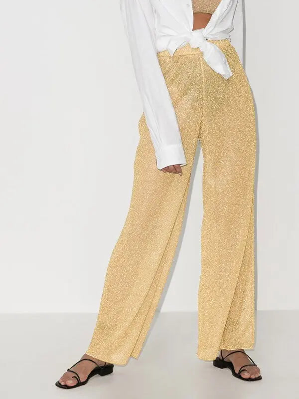 Osree Gold Lurex Trousers