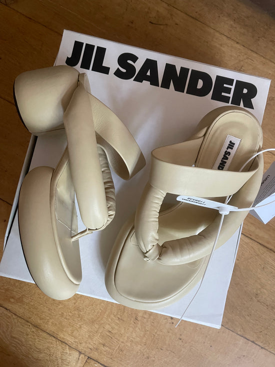 Jil Sander Padded Cream Mules - new