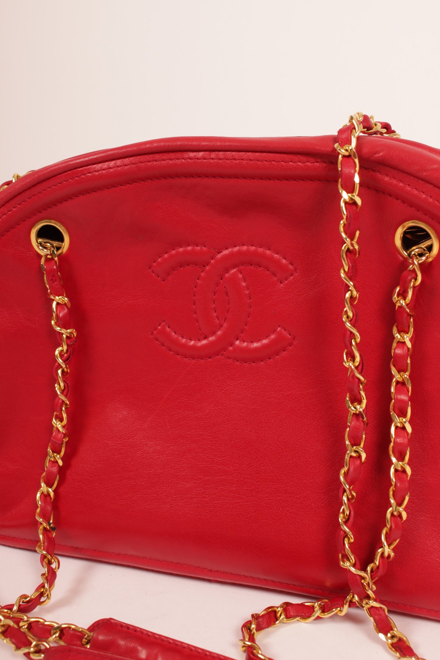Chanel Red Lambskin Bag