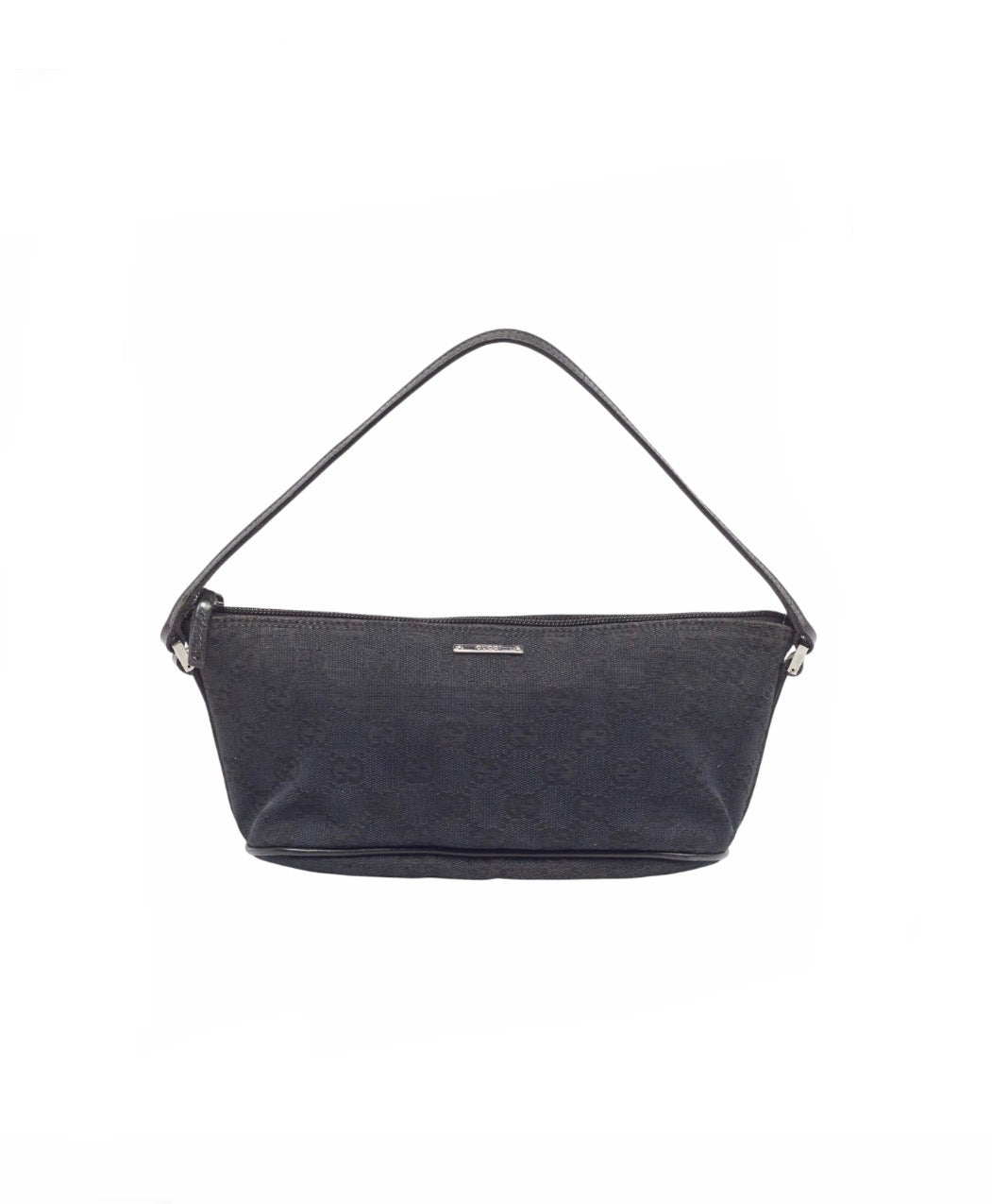 Gucci Black Canvas Boat Baguette