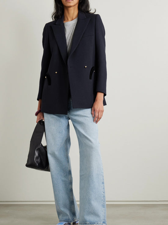 Blaze Milano Navy Wool Everday Blazer