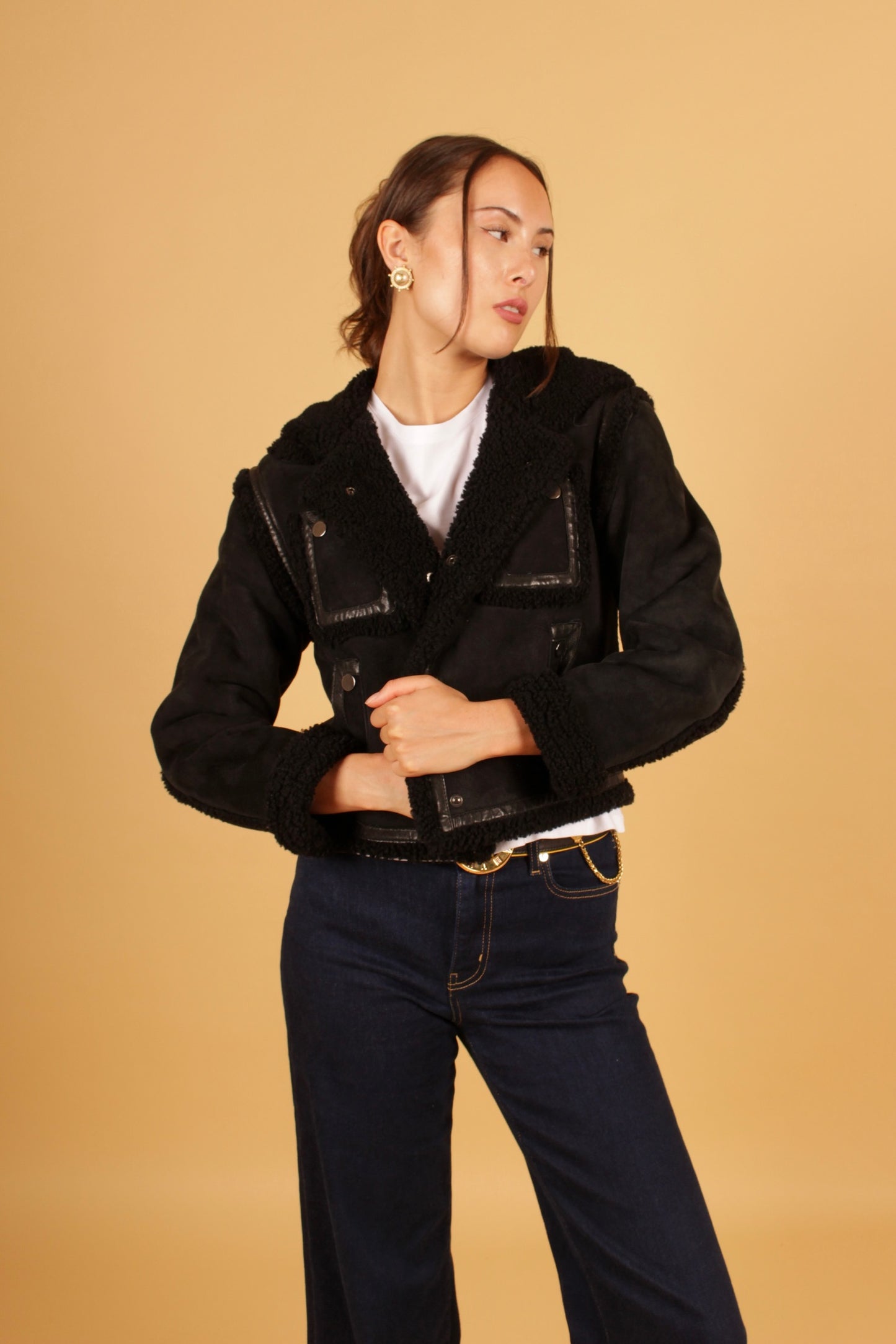 Joseph Shearling Hooded Jacket