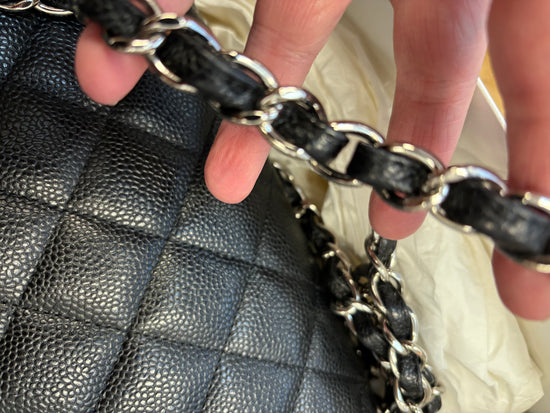 Chanel Black Caviar Maxi Double Flap Bag