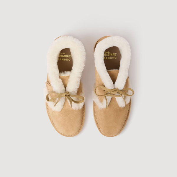 Sandro x Clarkes Shearling Boots - new