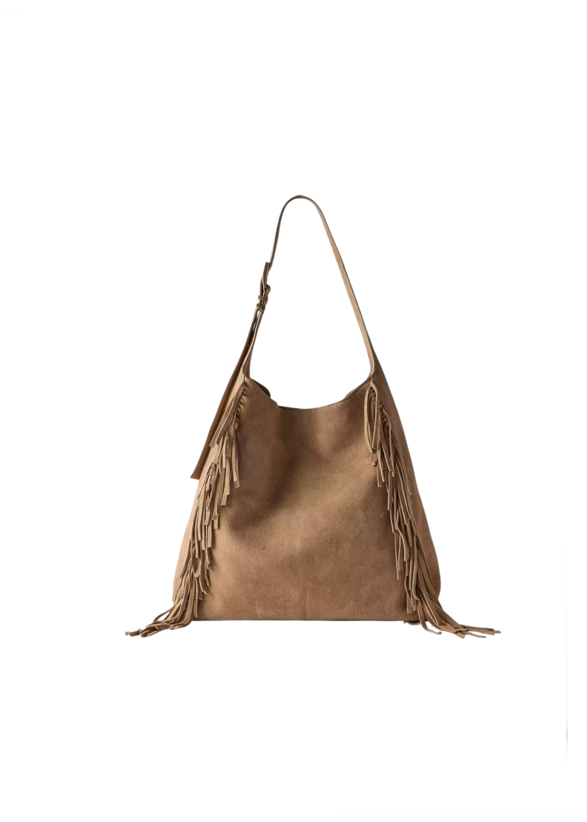 Mint Velvet Suede Fringed Bag - current season