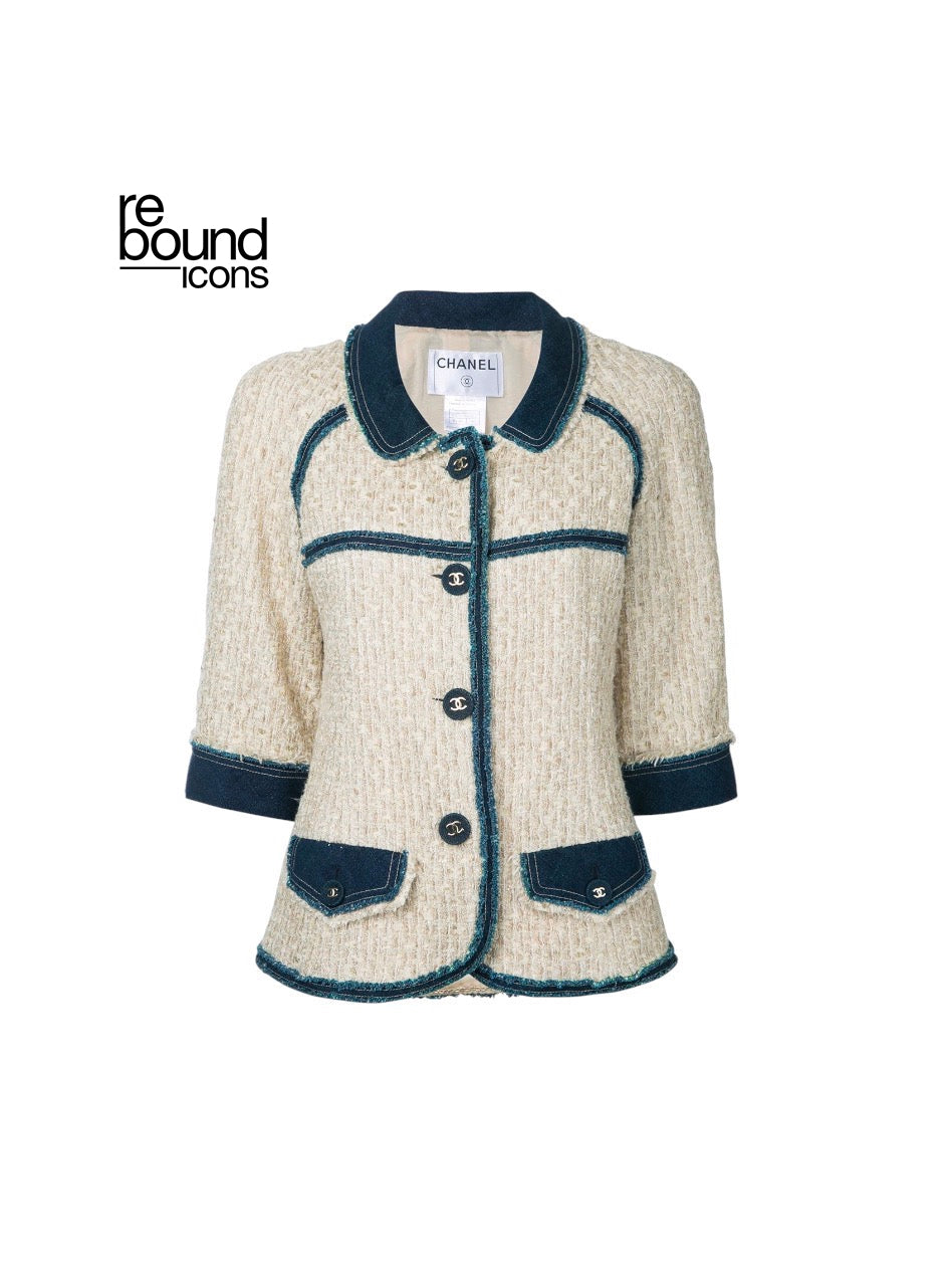 Chanel 2007 Denim and Tweed Jacket