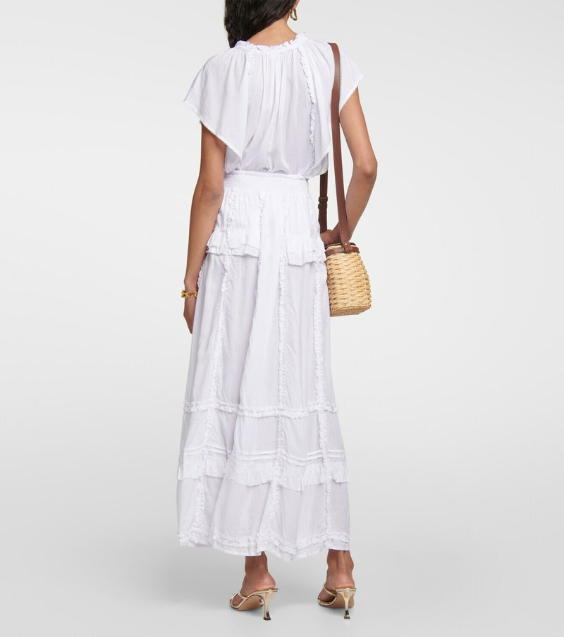 Poupette St Bart’s White Cotton Skirt