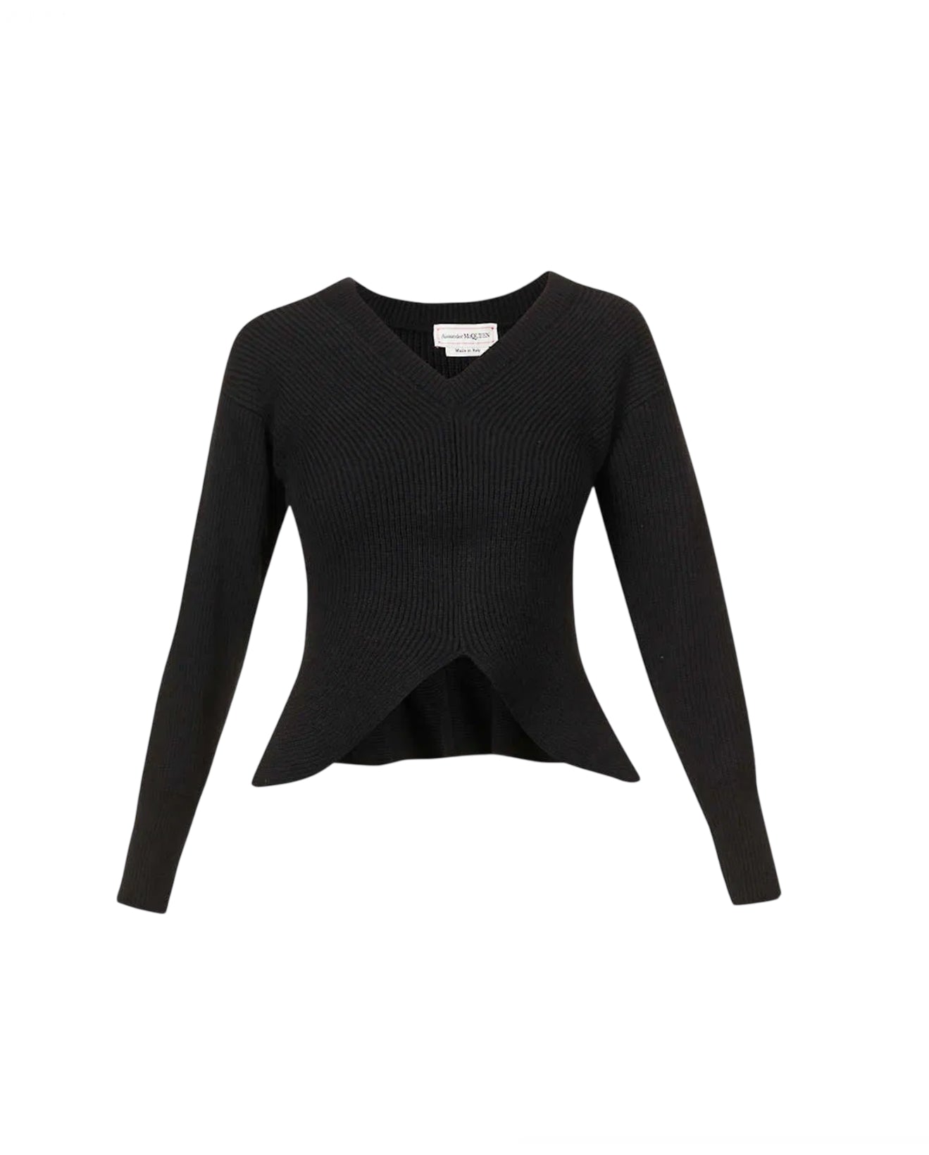 Alexander McQueen Wool Peplum Jumper