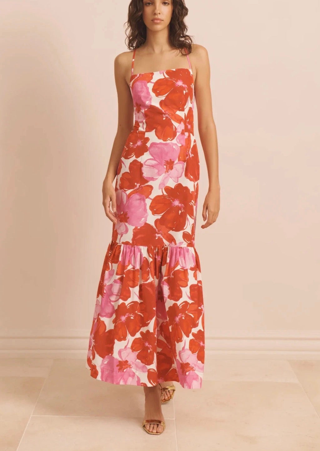 Evarae Red Floral Sun Dress