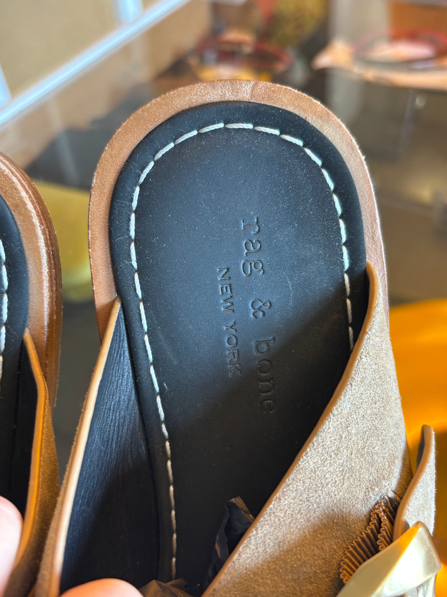 Rag & Bone Suede Trinity Slides