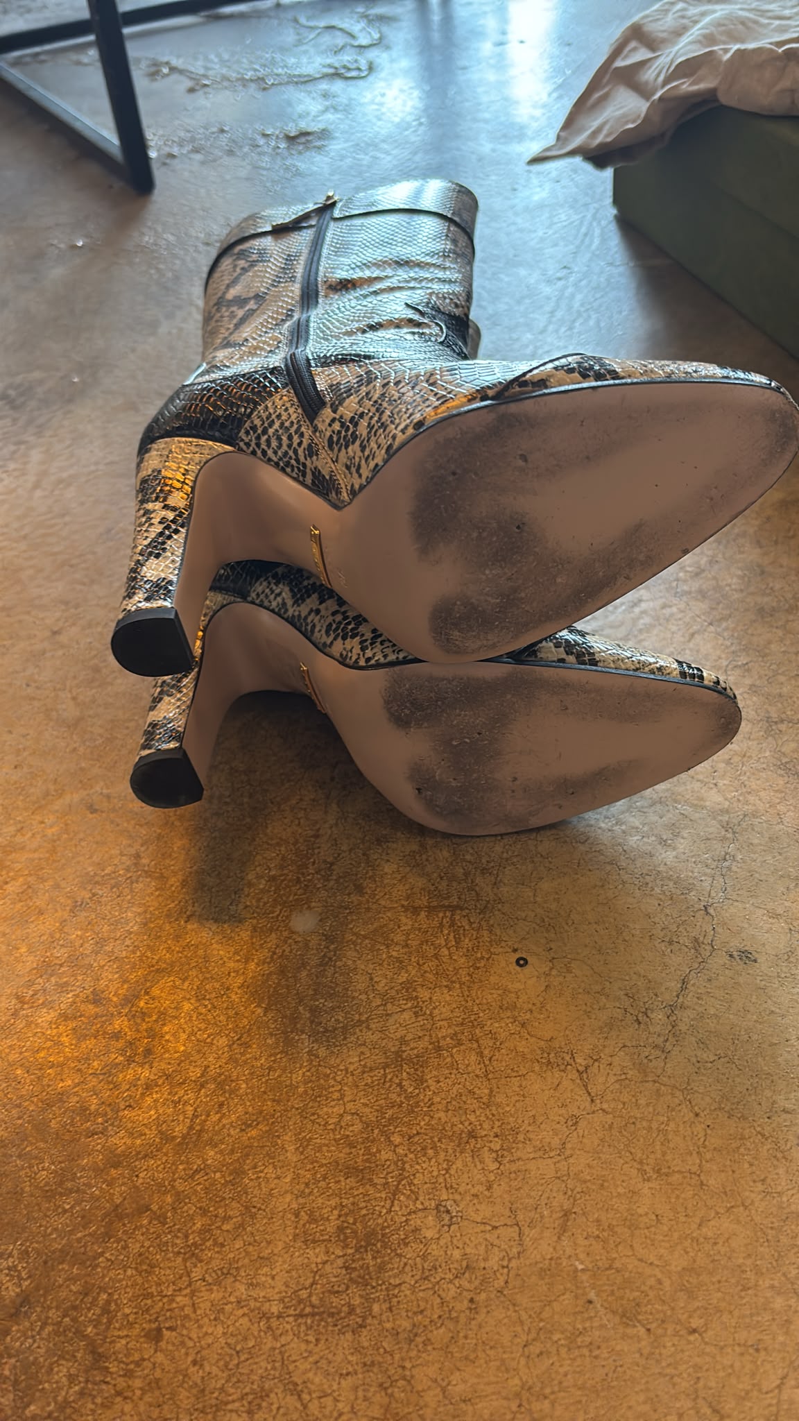 Gucci Snakeskin Leather Boots