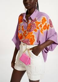 Essentiel Antwerp Lilac Floral Oversized Blouse