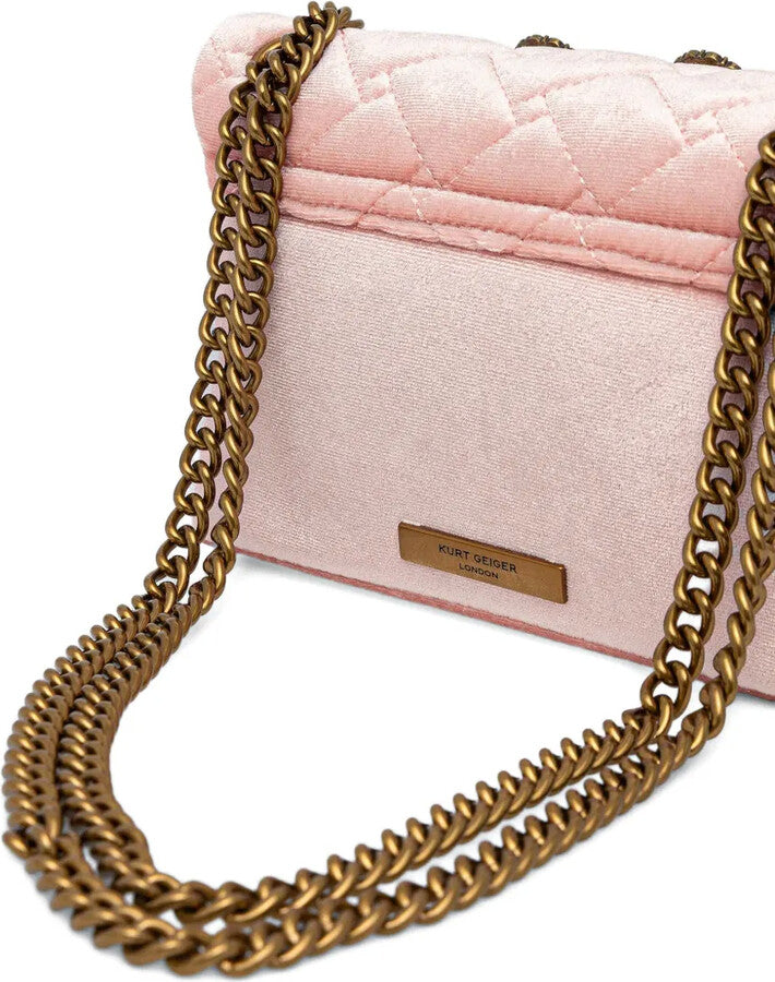 Kurt Geiger Pink Velvet Bag