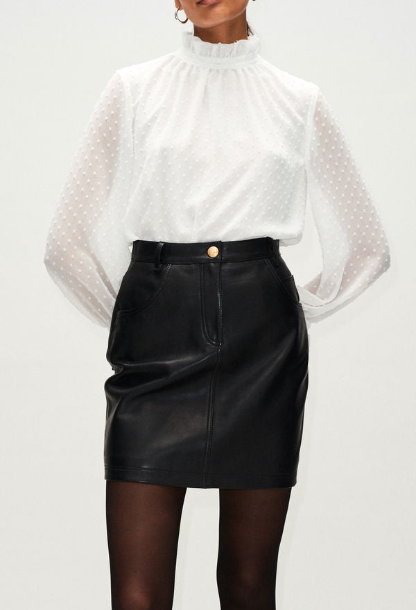 Claudie Pierlot Black Leather Skirt - nwt