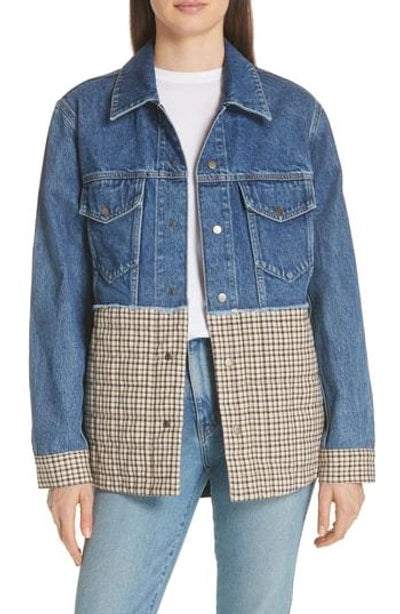Sandro Denim and Check Overshirt