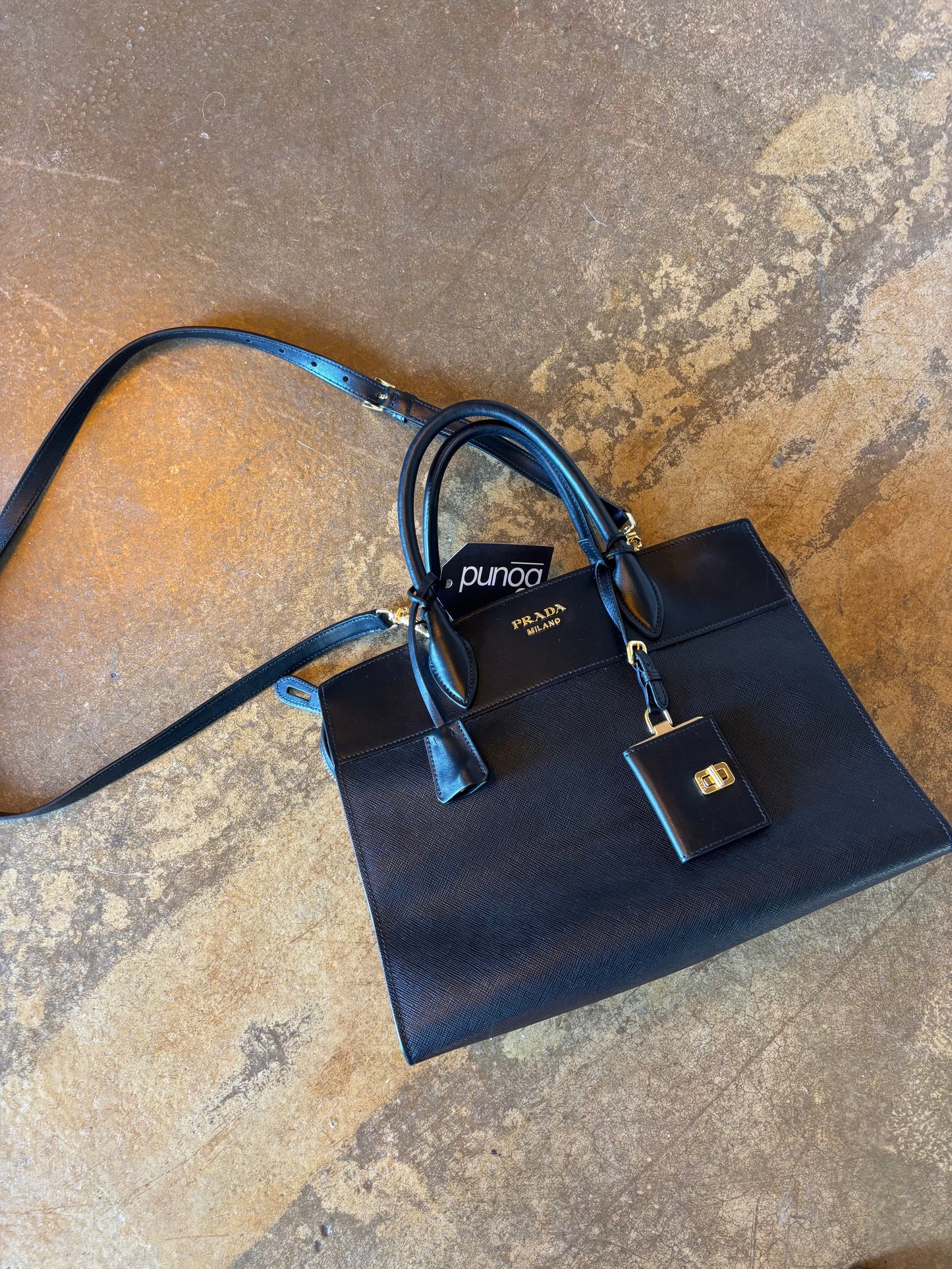 Prada Esplanade Black Tote Bag