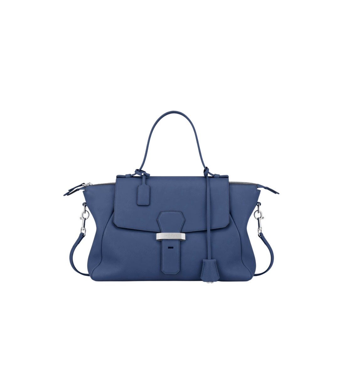 Smythson Berkeley Blue Leather Bag