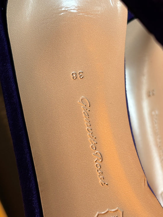 Gianvito Rossi Violet Suede Heels