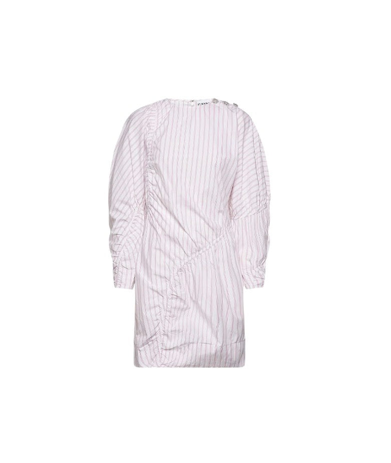 Ganni Cotton Dress Diamonte Buttons - NWT