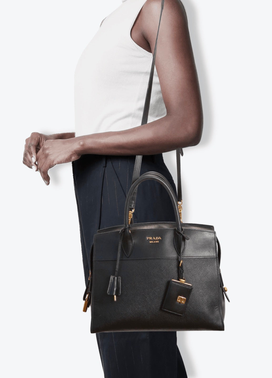 Prada Esplanade Black Tote Bag