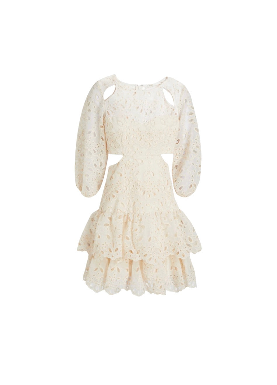 Maje Cut Out Broderie Dress