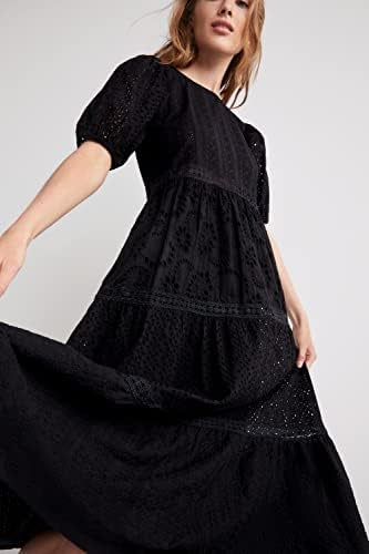 Desigual Black Broderie Dress