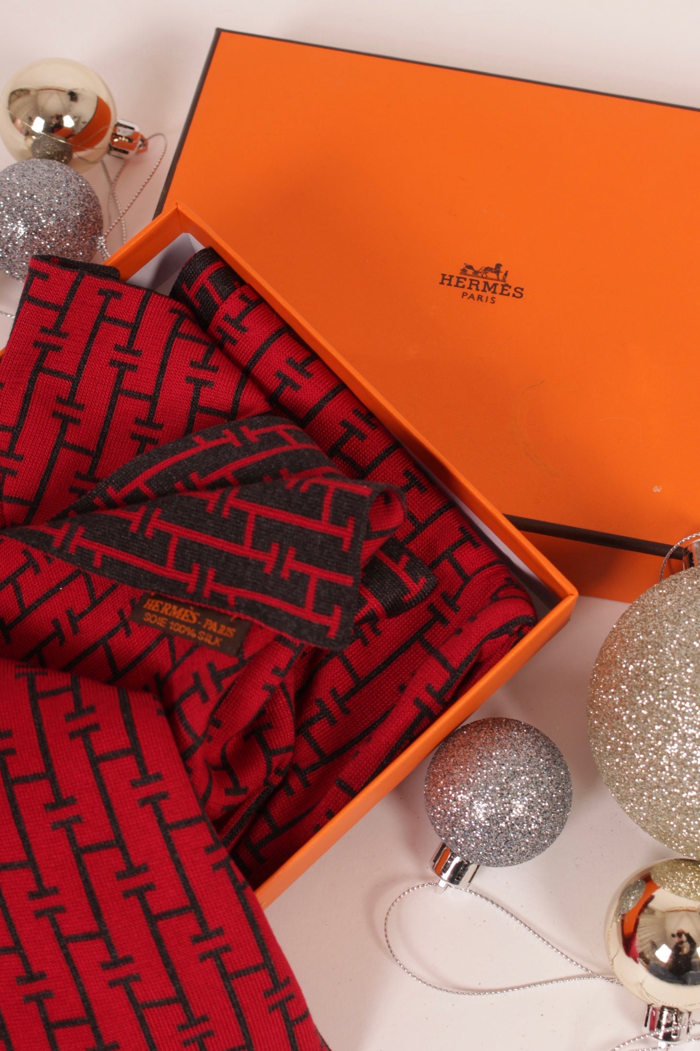 Hermes Silk Reversible Unisex Scarf