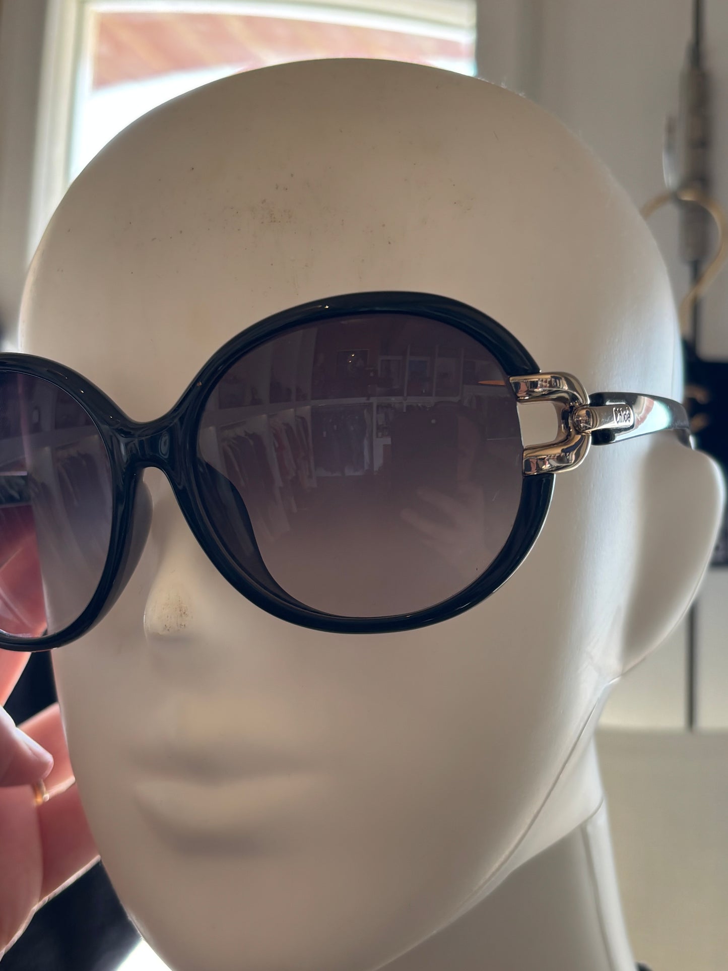 Chloe Black Oversized Sunglasses