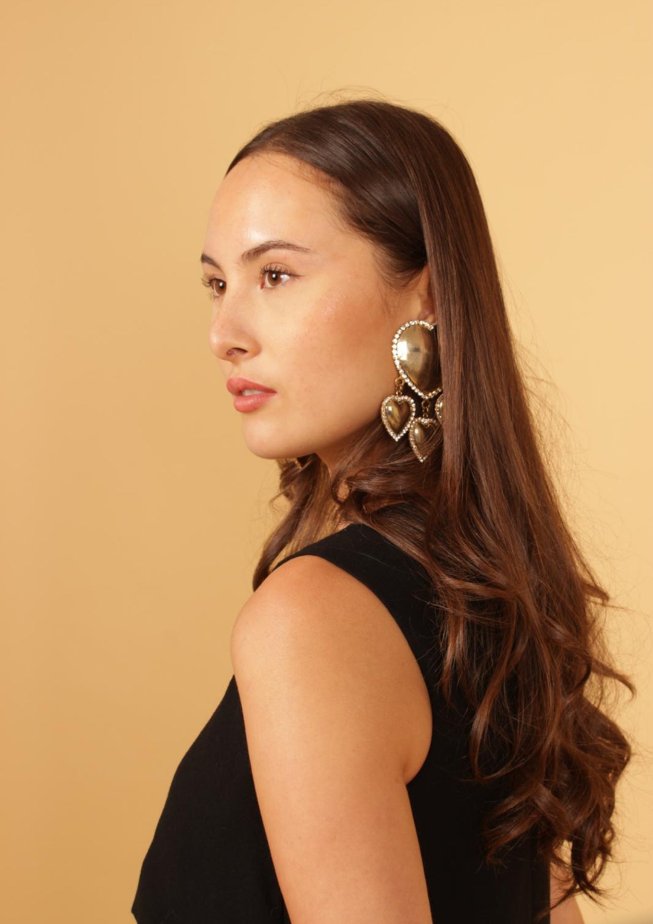 Alessandra Rich Heart Crystal Earrings